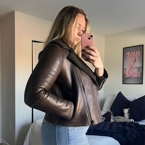 Genuine Leather Brown Jacket